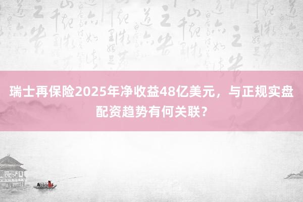 瑞士再保险2025年净收益48亿美元，与正规实盘配资趋势有何关联？