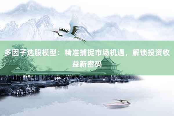 多因子选股模型：精准捕捉市场机遇，解锁投资收益新密码