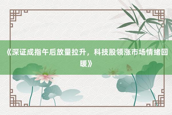 《深证成指午后放量拉升，科技股领涨市场情绪回暖》