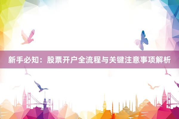新手必知：股票开户全流程与关键注意事项解析