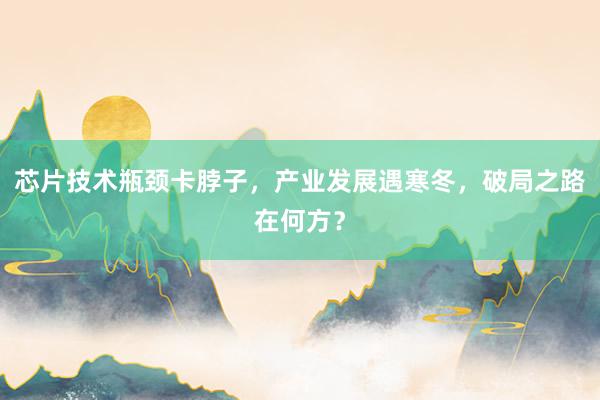 芯片技术瓶颈卡脖子，产业发展遇寒冬，破局之路在何方？
