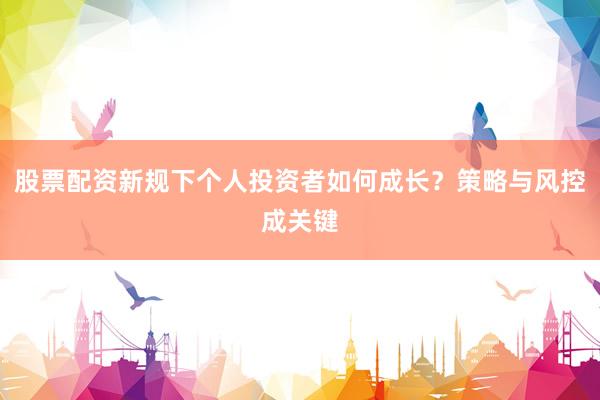 股票配资新规下个人投资者如何成长？策略与风控成关键