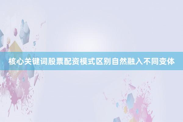 核心关键词股票配资模式区别自然融入不同变体